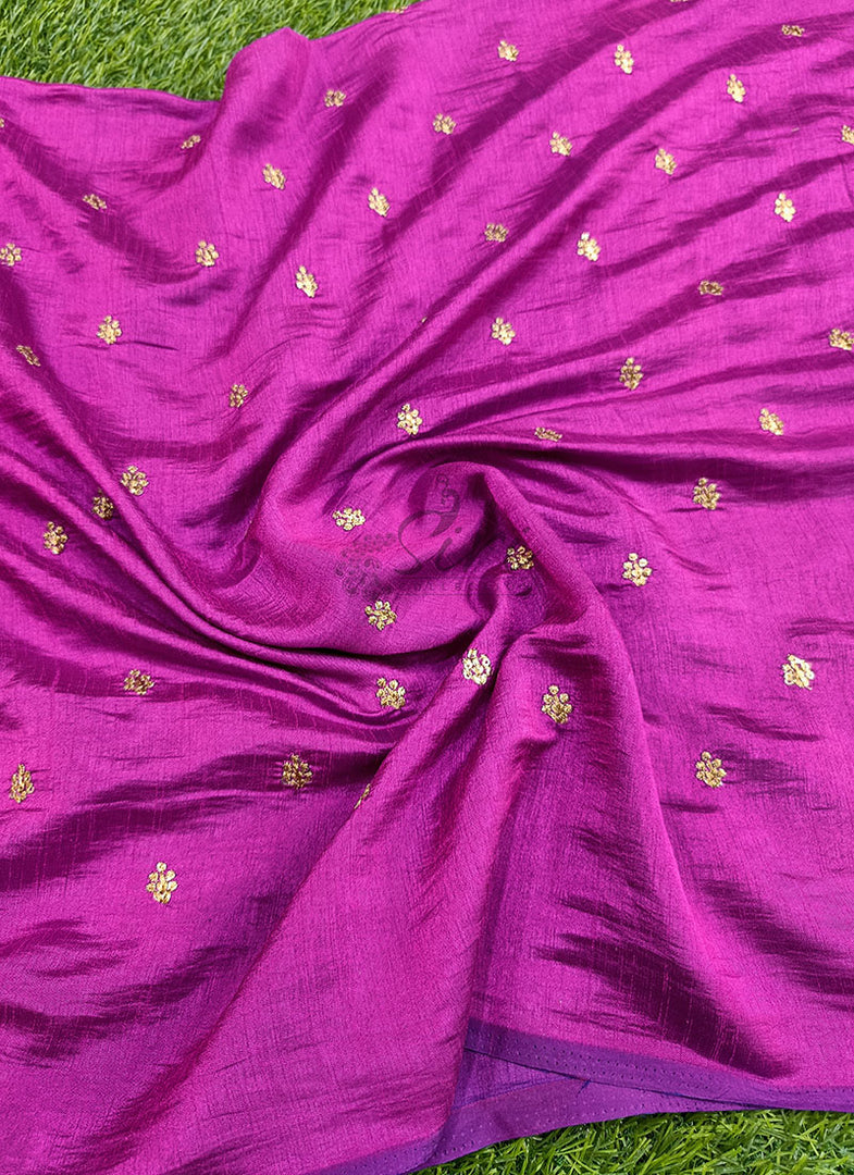 Lovely Soft Fancy Silk Fabric in Embroidery Work