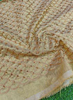 Load image into Gallery viewer, Lovely Fancy Raw Silk Tissue Fabric in Embroidery Work
