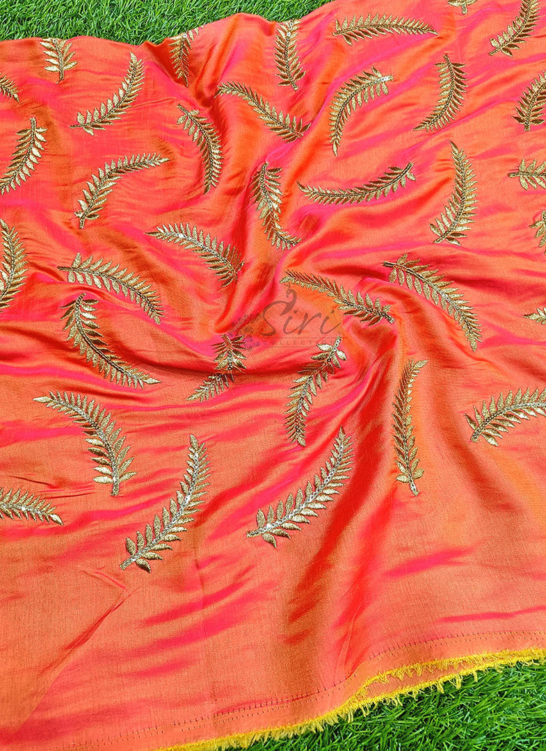 Lovely Fancy Soft Burfi Silk Fabric in Embroidery Work