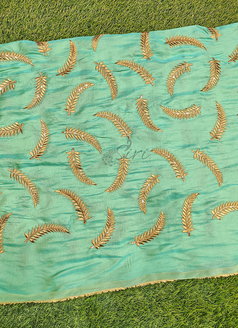 Lovely Fancy Soft Burfi Silk Fabric in Embroidery Work