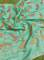Load image into Gallery viewer, Lovely Fancy Soft Burfi Silk Fabric in Embroidery Work
