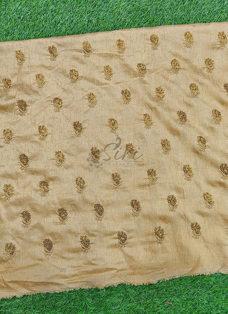 Lovely Raw Silk Fabric in Embroidery Sequins Work