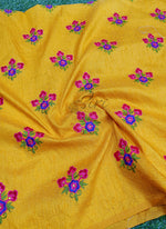 Load image into Gallery viewer, Partywear Raw Silk Fabric in Embroidery Work
