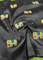 Load image into Gallery viewer, Partywear Raw Silk Fabric in Embroidery Work
