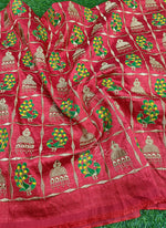 Load image into Gallery viewer, Partywear Raw Silk Fabric in Embroidery Work
