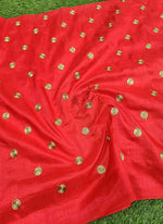Load image into Gallery viewer, Partywear Raw Silk Fabric in Embroidery Work
