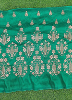 Load image into Gallery viewer, Partywear Raw Silk Fabric in Embroidery Work
