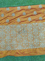 Load image into Gallery viewer, Partywear Raw Silk Fabric in Embroidery Work
