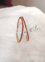 Load image into Gallery viewer, Beautiful Pair of Bangles in Small Rubies