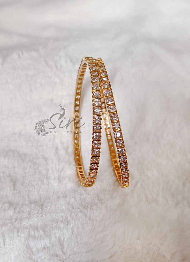 Beautiful Pair of Bangles in CZs