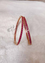 Load image into Gallery viewer, Beautiful Pair of Bangles in Rubies