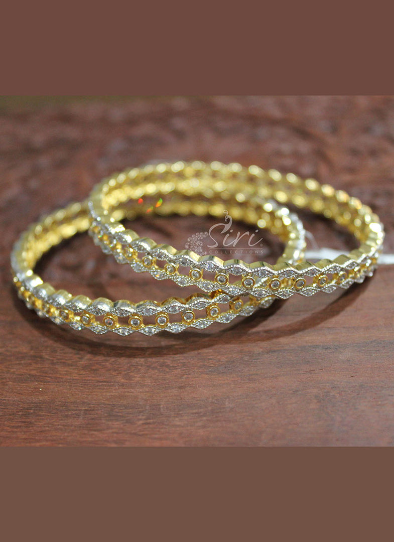 Beautiful CZ Pair of Bangles