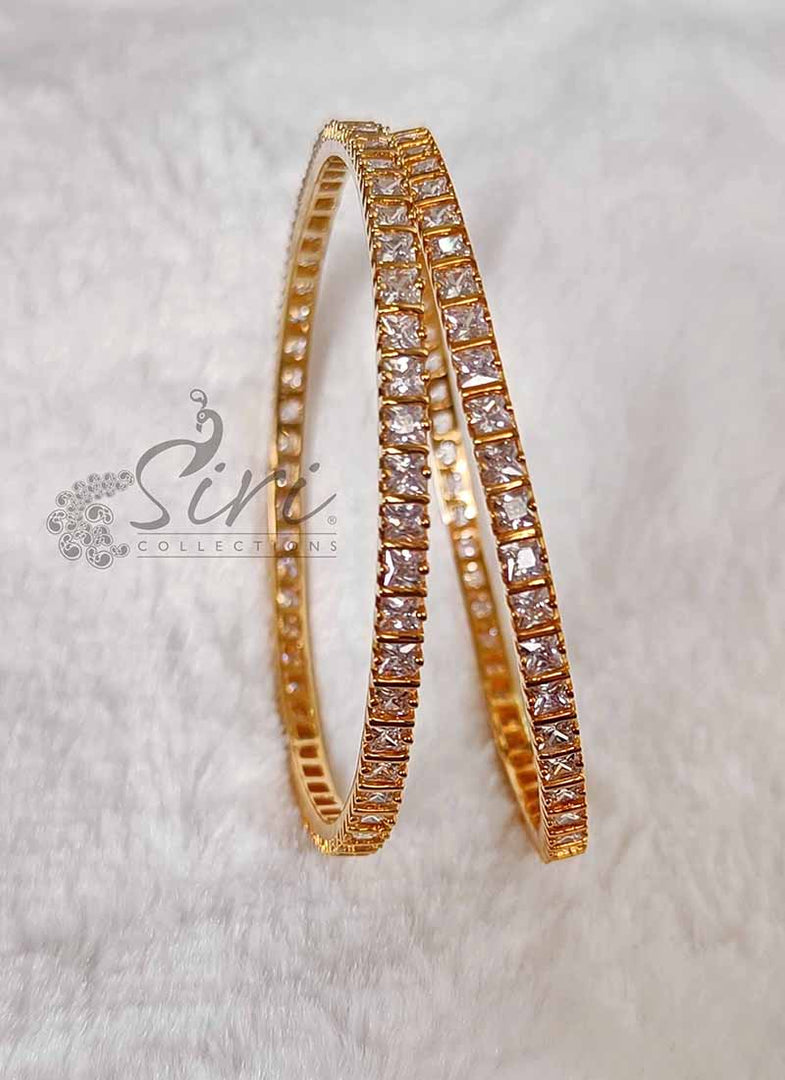 Beautiful Pair of Bangles in CZs