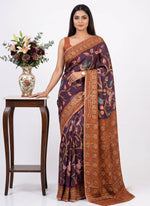 Load image into Gallery viewer, Siri Collections Premium Digital Print Jacquard Crepe Silk Saree