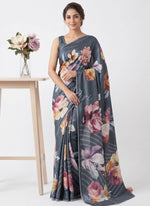 Load image into Gallery viewer, Siri Collections Premium Digital Print Jacquard Crepe Silk Saree
