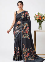 Load image into Gallery viewer, Siri Collections Premium Digital Print Jacquard Crepe Silk Saree