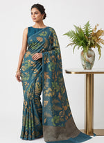 Load image into Gallery viewer, Siri Collections Premium Digital Print Jacquard Crepe Silk Saree