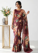 Load image into Gallery viewer, Siri Collections Premium Digital Print Jacquard Crepe Silk Saree
