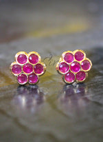 Load image into Gallery viewer, Ruby Stones Traditional Studs Earrings

