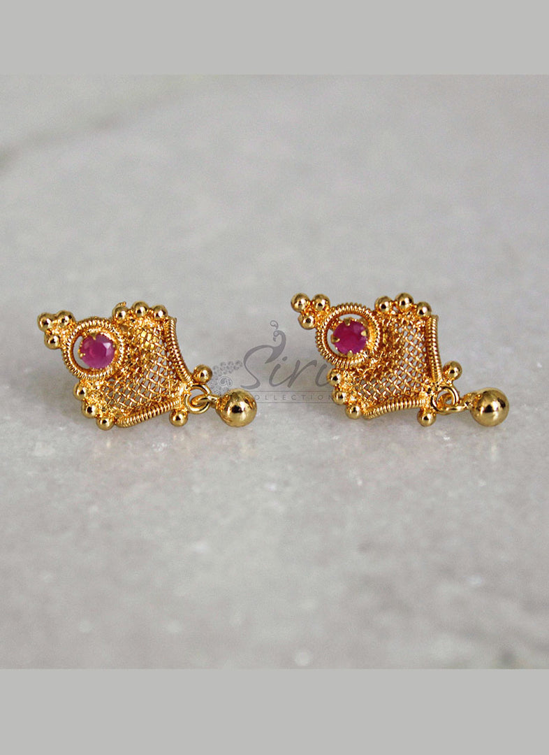 10 mm Gold-Tone Stud Earring | In stock! | Lucleon