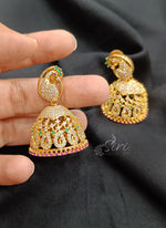 Load image into Gallery viewer, Beautiful Jhumkas in CZs
