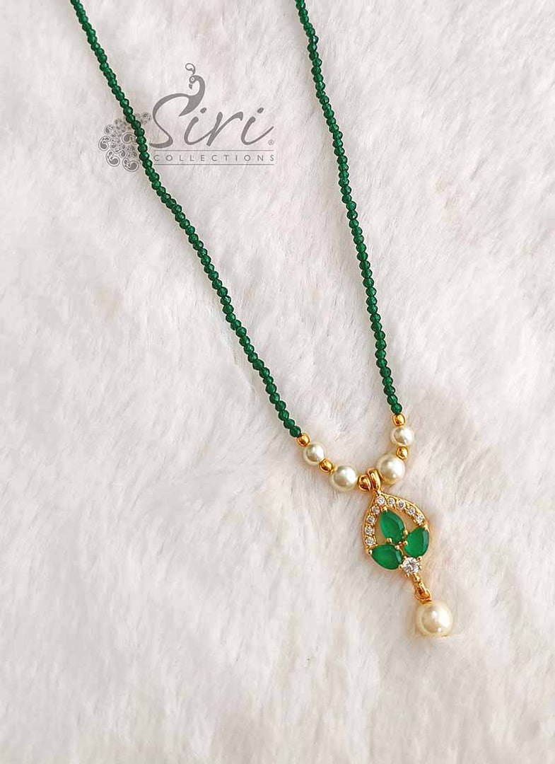 Lovely Simple Emerald Spinels Chain