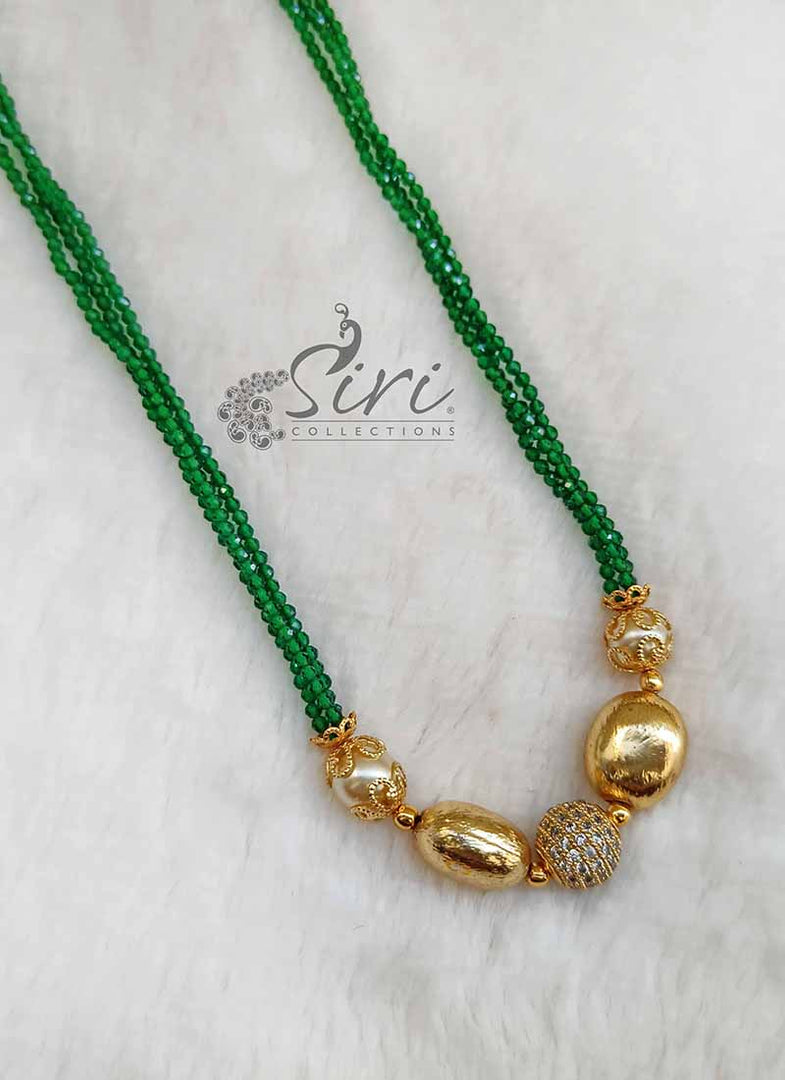 Lovely Green Spinels Chain Necklace