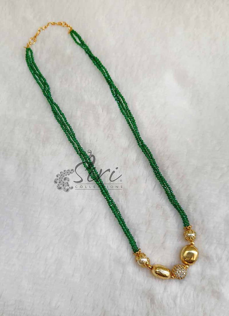 Lovely Green Spinels Chain Necklace