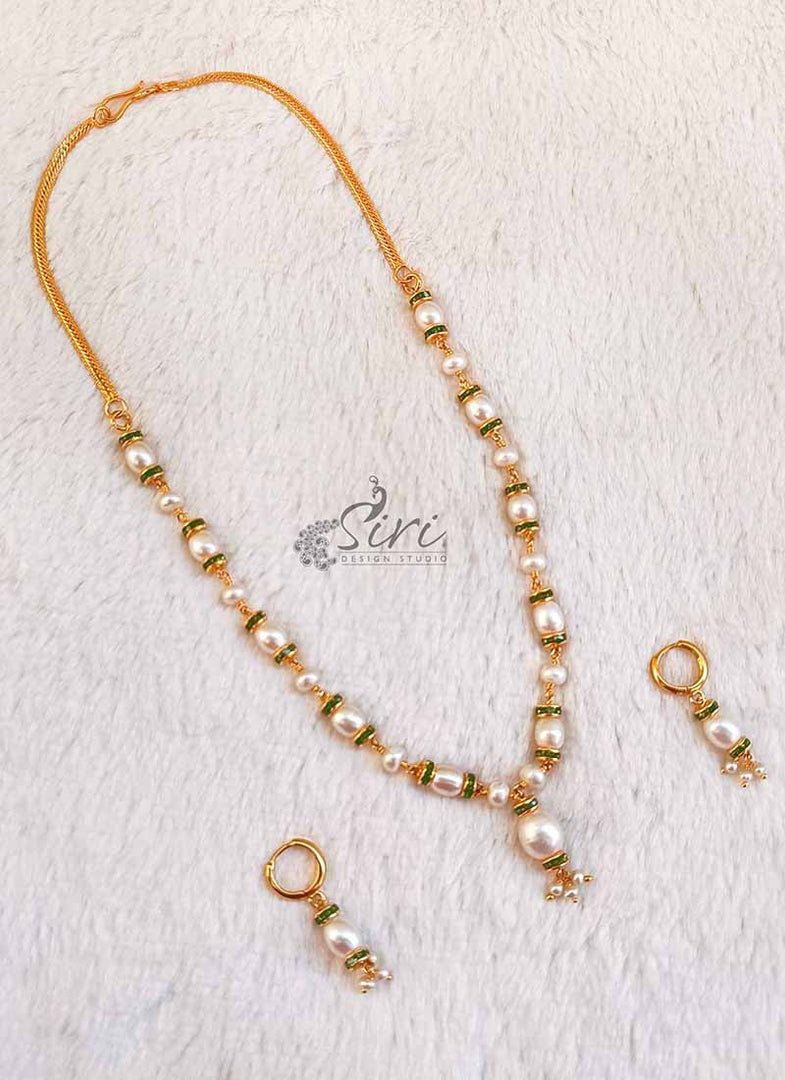 Lovely Real Pearls Designer Chain