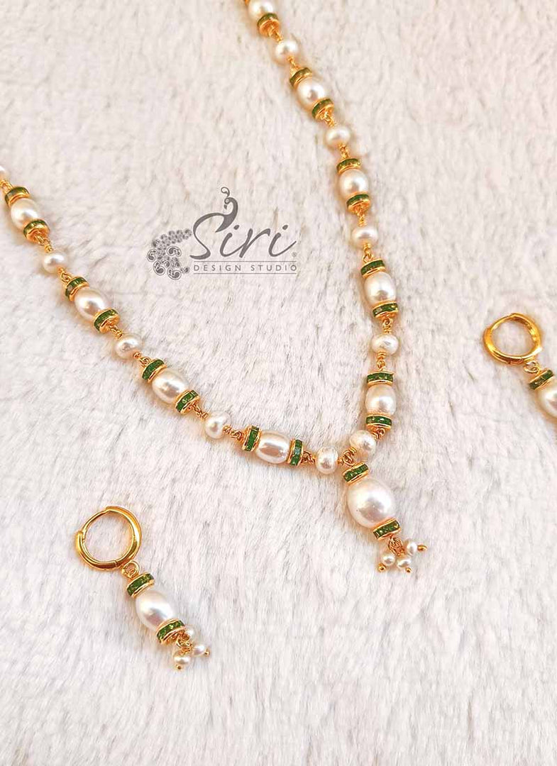 Lovely Real Pearls Designer Chain – Siri Collections