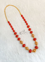 Load image into Gallery viewer, Lovely Corals and Gold Plated Beads Chain Necklace
