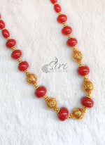 Load image into Gallery viewer, Lovely Corals and Gold Plated Beads Chain Necklace
