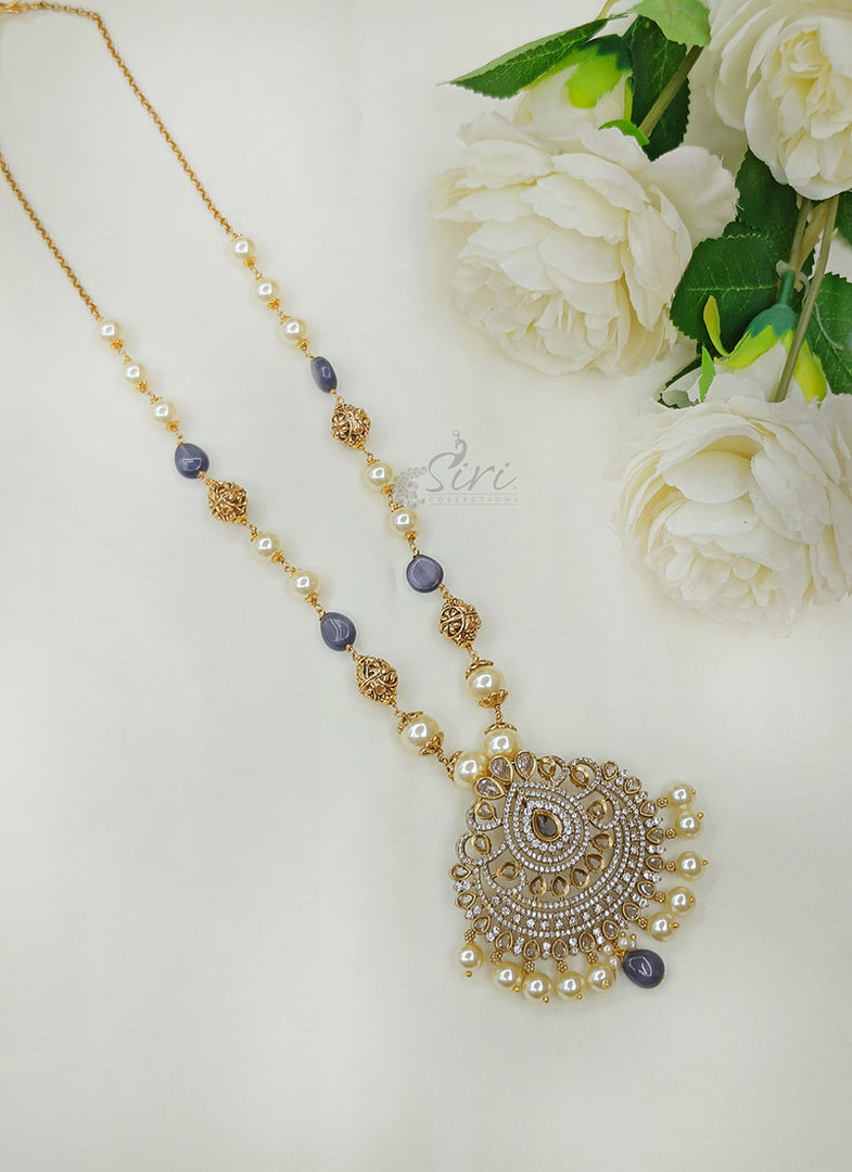 Beautiful South Sea Pearls Maala in Polki Pendant
