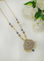 Load image into Gallery viewer, Beautiful South Sea Pearls Maala in Polki Pendant
