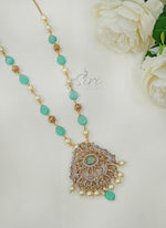Load image into Gallery viewer, Beautiful South Sea Pearls Maala in Polki Pendant
