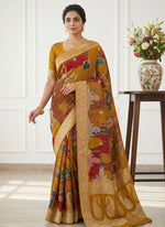Load image into Gallery viewer, Siri Collections Digital Print Pure Banarasi Georgette