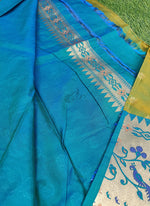 Load image into Gallery viewer, Beautiful Banarasi Silk Saree in Paithani Borders Pallu