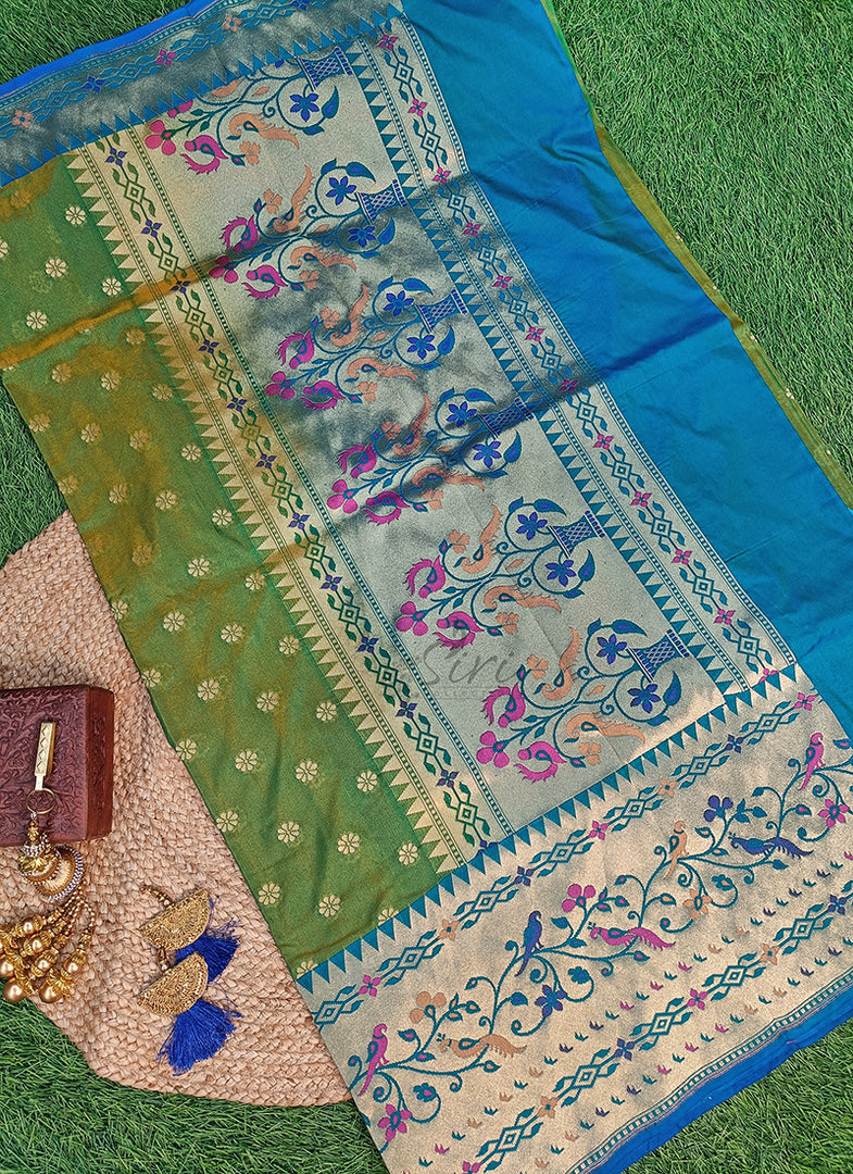 Beautiful Banarasi Silk Saree in Paithani Borders Pallu
