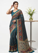 Load image into Gallery viewer, Siri Collections Digital Print Pure Viscose Crepe Silk Saree with Blouse