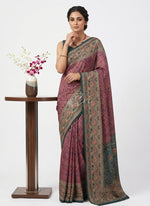 Load image into Gallery viewer, Siri Collections Digital Print Pure Viscose Crepe Silk Saree with Blouse