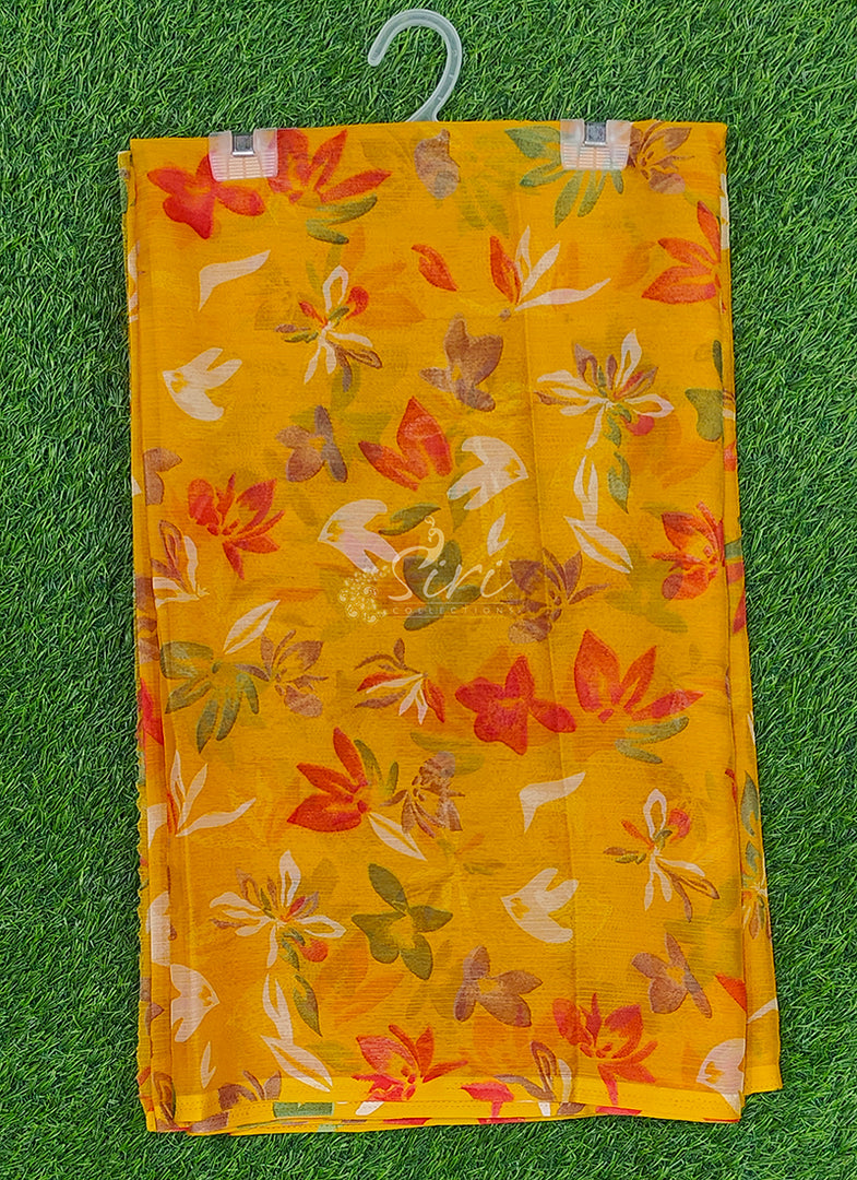 Siri Collections Beautiful Printed Floral Chiffon Saree
