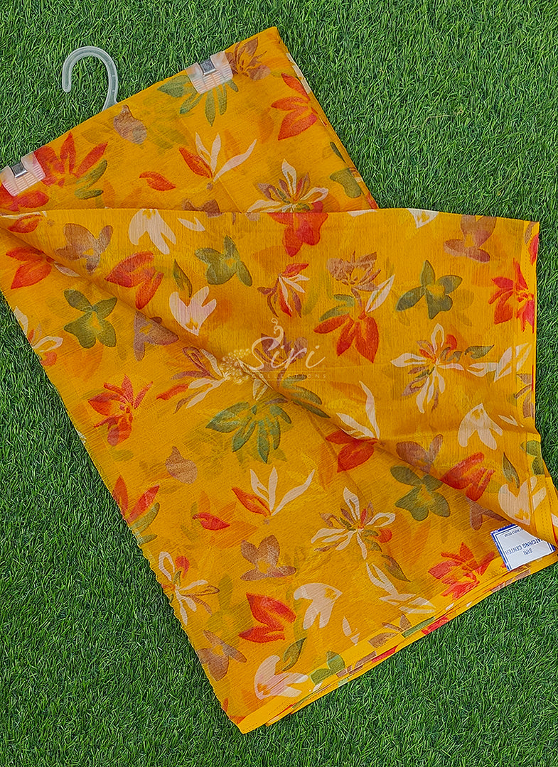 Siri Collections Beautiful Printed Floral Chiffon Saree
