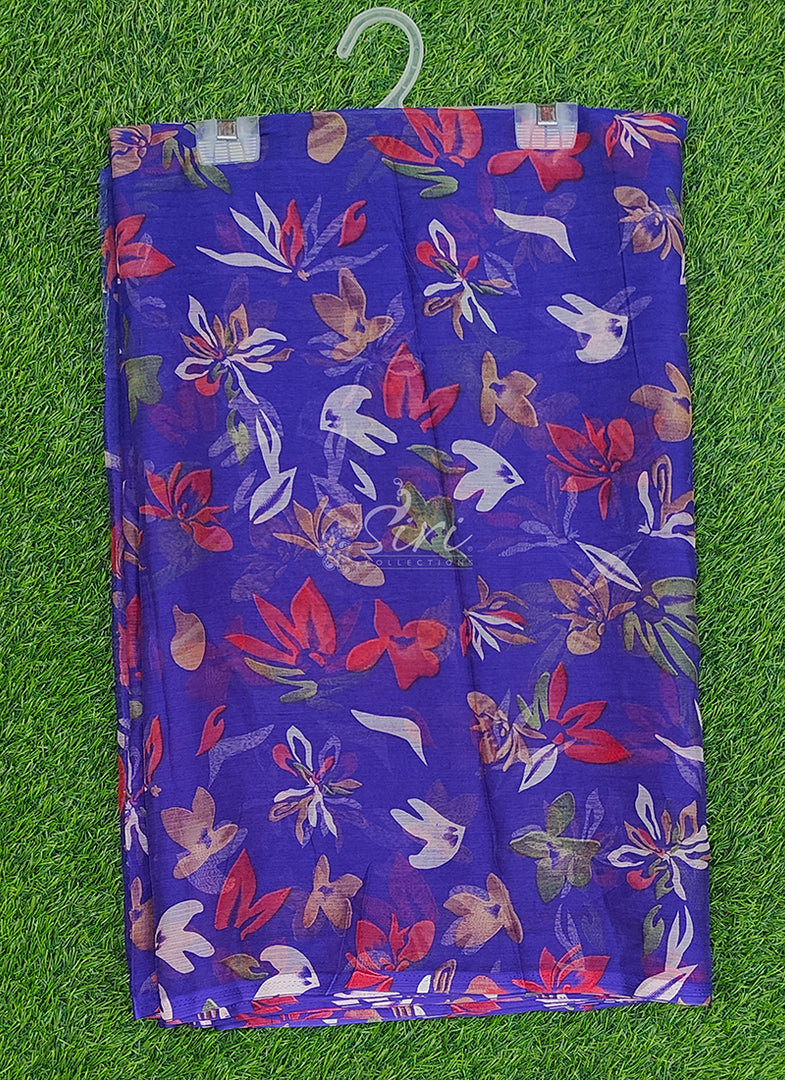 Siri Collections Beautiful Printed Floral Chiffon Saree