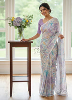 Load image into Gallery viewer, Beautiful Printed Chiffon Saree
