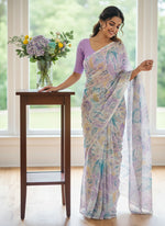 Load image into Gallery viewer, Beautiful Printed Chiffon Saree
