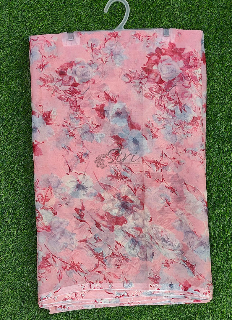 Siri Collections Beautiful Printed Chiffon Saree