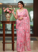 Load image into Gallery viewer, Siri Collections Beautiful Printed Chiffon Saree
