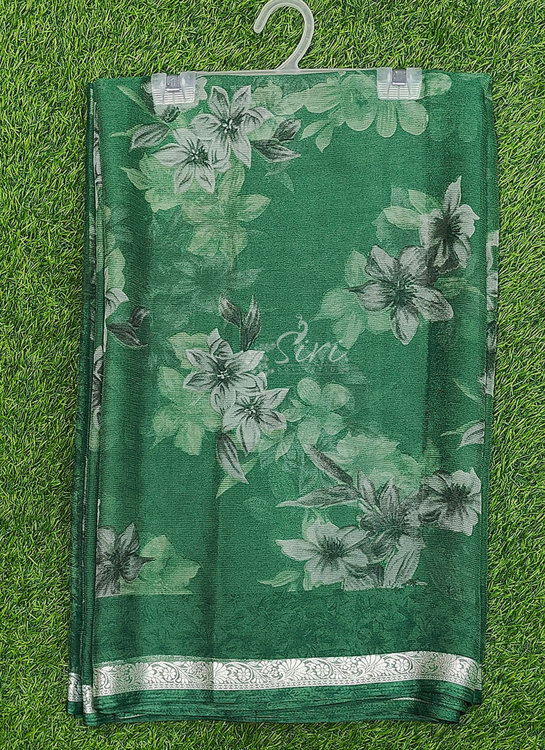 Latest Beautiful Printed Siri Chiffon Saree with Border