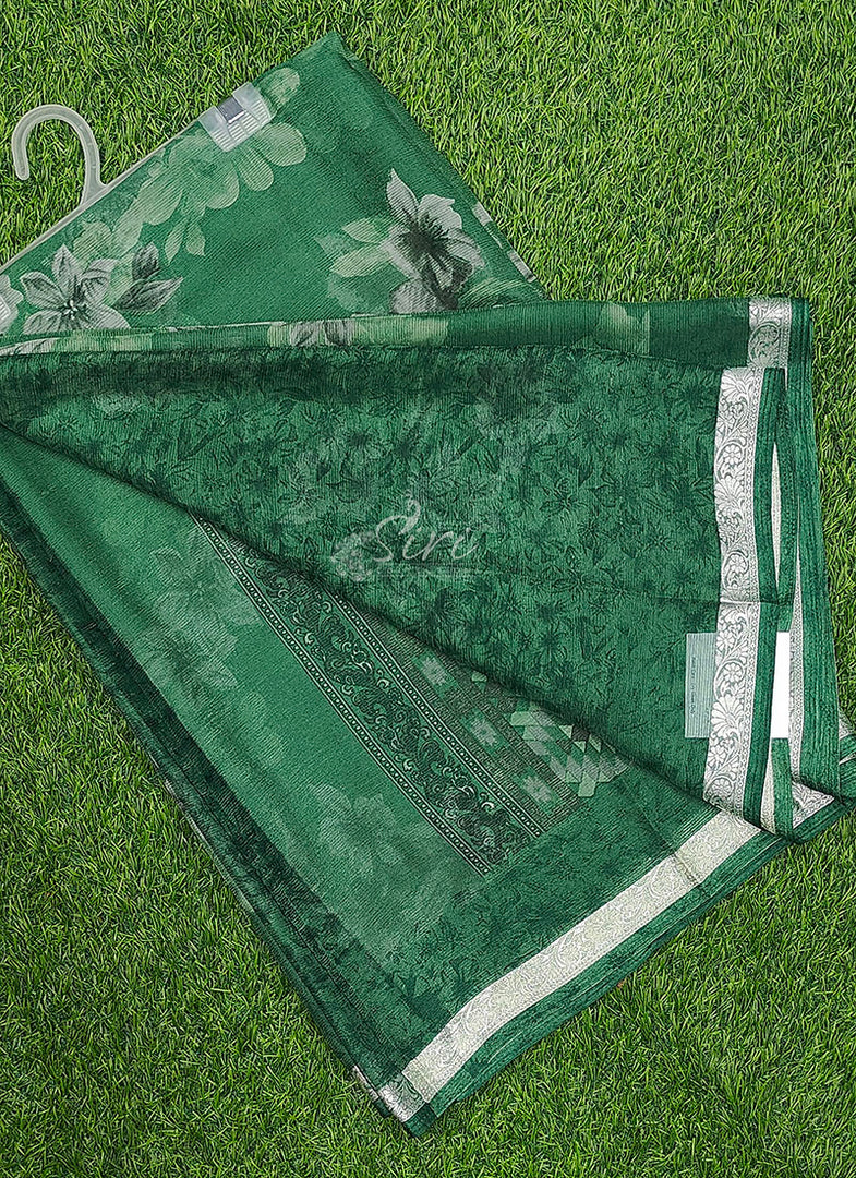 Latest Beautiful Printed Siri Chiffon Saree with Border