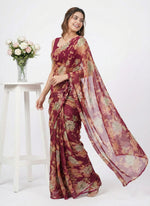Load image into Gallery viewer, Latest Beautiful Printed Floral Nara Chiffon Saree